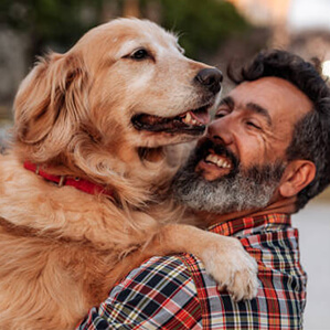 Person with dog