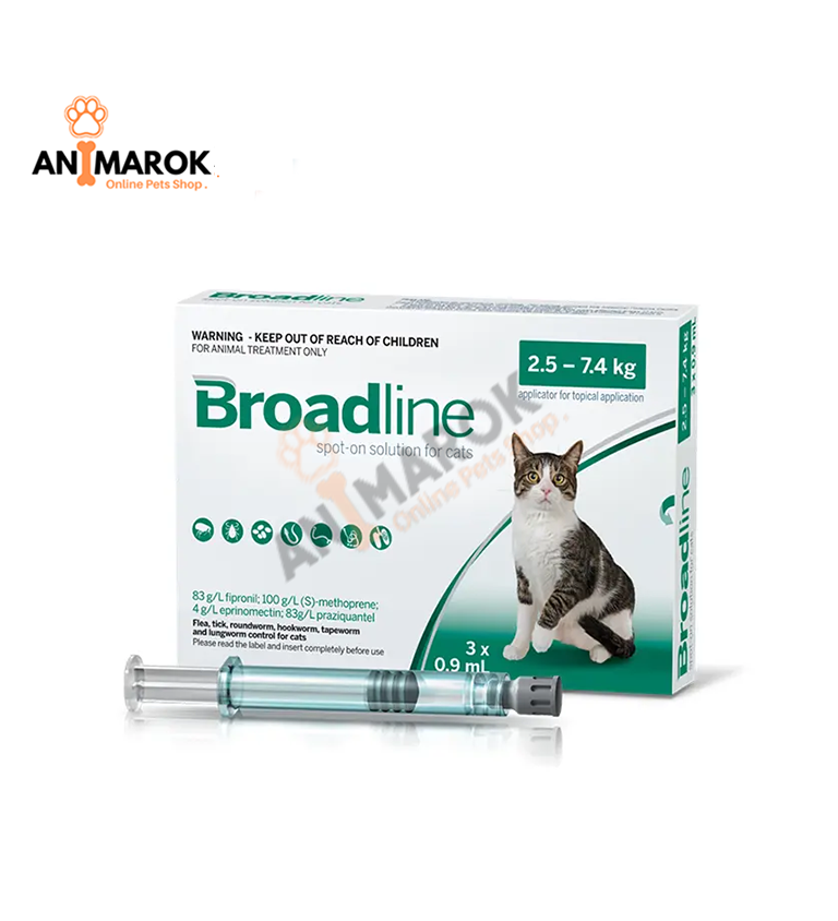 Broadline Vermifuge et Antiparasitaire pour chat 2.5/7.5kg