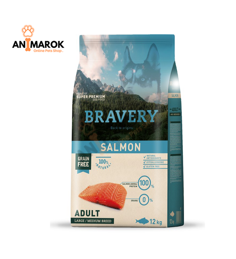 BRAVERY Saumon chien adulte