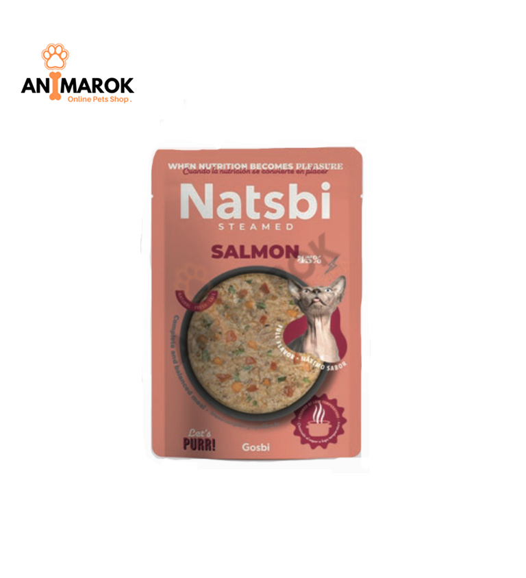 Gosbi Natsbi Steamed Cat Salmon – Pâtée au saumon