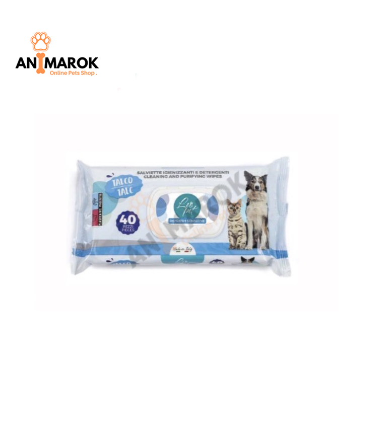 Leopet Lingettes Hygiéniques et Nettoyantes au Talc