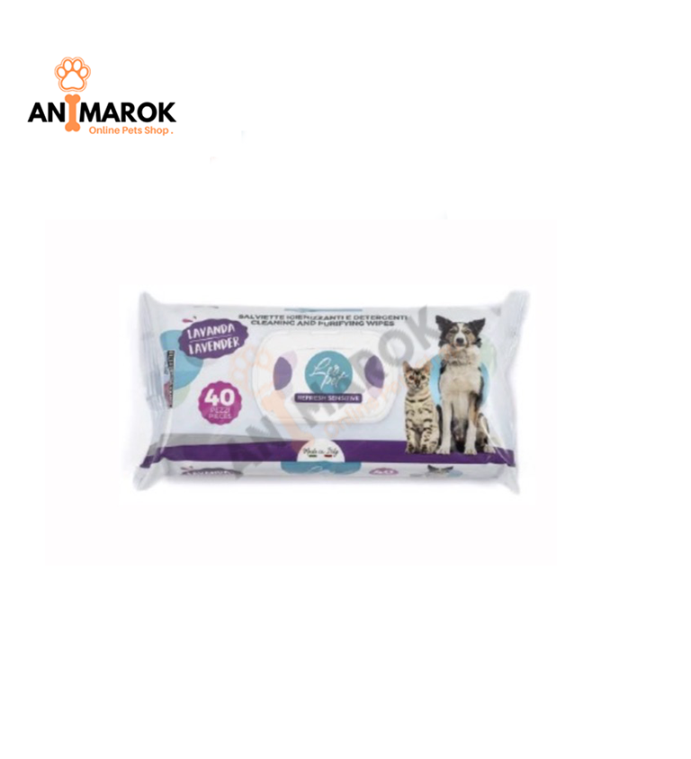 Leopet Lingettes Hygiéniques et Nettoyantes à la Lavande