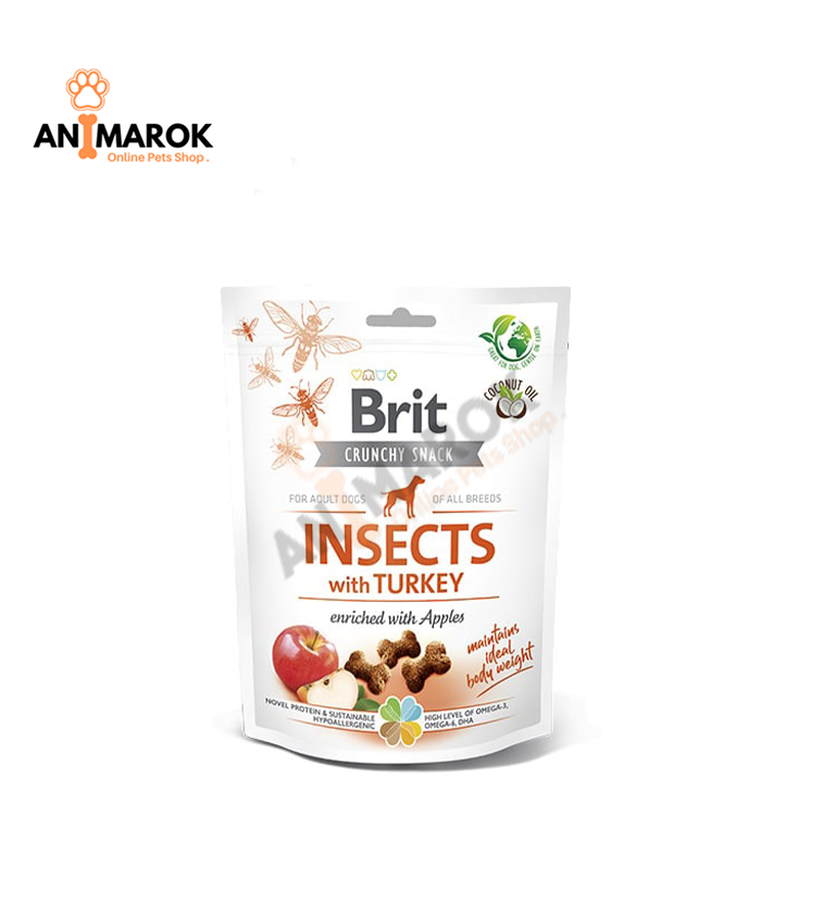 Brit Care Crunchy Snack Insectes à la Dinde et aux Pommes