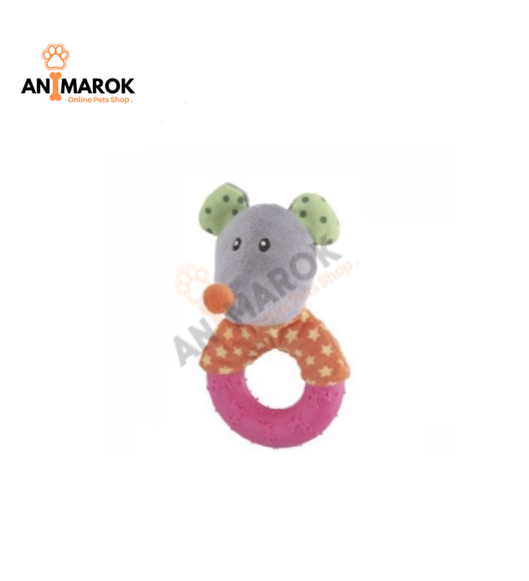 Leopet jouet Souris en peluche avec anneau