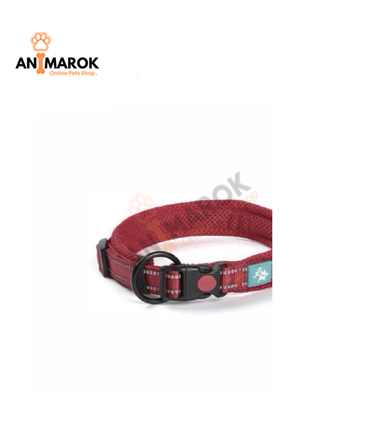 Leopet collier en nylon et maille rouge
